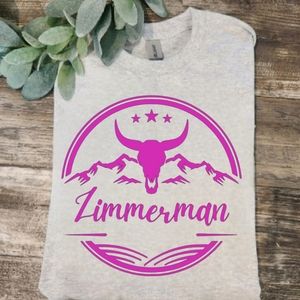 Bailey Zimmerman shirt country music popular trending bull skull